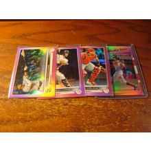 2022 Topps Chrome/Optic, 4-Cards, Pink, LOWE/MACHADO/MOLINA/BETTS