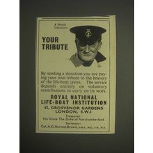 1959 Royal National Life-Boat Institution Ad - A Welsh Coxswain Your tribute