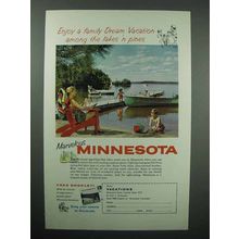 1959 Minnesota Tourism Ad - Among the Lakes 'n Pines