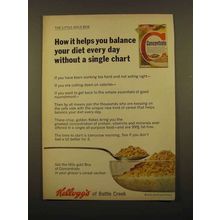 1965 Kellogg's Concentrate Cereal Ad - Balance Diet