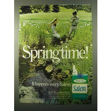 1971 Salem Cigarettes Ad - Springtime - Field of Flowers