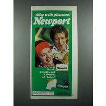 1976 Newport Cigarette Ad - Man and Woman