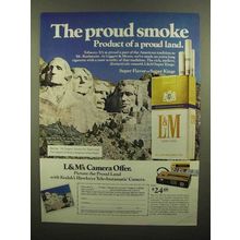 1976 L&M Cigarettes Ad - Mt. Rushmore