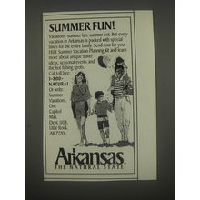 1991 Arkansas Tourism Ad - Summer fun!