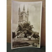 ST PETER'S CHURCH, MARLBOROUGH WILTSHIRE used postcard RP by Valentine 1952 pm =