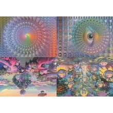 Psytrance 4x Postcard s