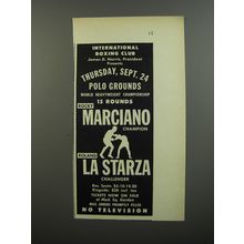 1953 International Boxing Club Ad - Rocky Marciano, Roland La Starza