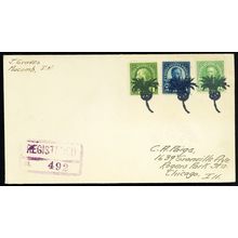 Macomb, Thislte Scarce Fancy Cancel Registered Cover - Stuart Katz