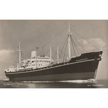 MS Pasadena East Asiatic Denmark Company RPC Ship Postcard
