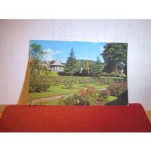 THE ROSE GARDENS, GRANGE-OVER-SANDS, Cumbria used postcard 1976 pm =