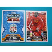 158. Viktor Moses - Liverpool - Match Attax 2013/14 Football Card EF1