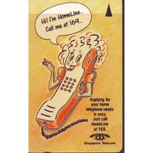 Applying for Home Line Telephon-S'pore $2 Telephone Card (Used)