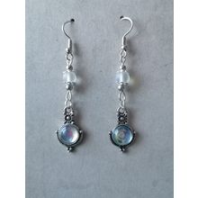 New Vintage Style Moonstone Dangle Drop Earrings Women Silver Plated