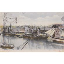 EC903 BRISTOL - THE DOCKS. PRINTED POSTCARD. COLYTON SQUARED CIRCLE POSTMARK