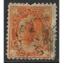 CANADA 1897 QUEEN VICTORIA 8c USED SG148