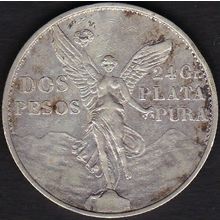 1921 Mexico 2 Pesos Silver Coin Centennial of Independence