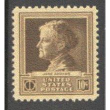 878 10c Jane Addams Fine MNH GA0406