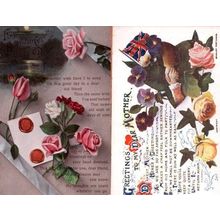 Happy Birthday Mother Hands Across The Sea 2x WW1 Postcard s