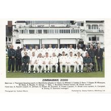 Zimbabwe 2000 G A Flower T Taibu H Streak International Team Cricket Postcard