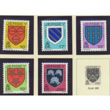 Jersey Stamps Scott #381 To 384 & 386, Mint Never Hinged