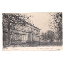 PALAIS DE JUSTICE, RIOM, FRANCE used vintage postcard 1918 postmark