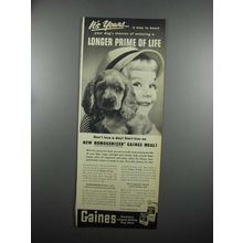 1953 Gaines Dog Meal Ad - It's Yours