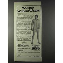 1980 Damart Underwear Ad - Warmth Without Weight