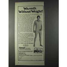 1980 Damart Underwear Ad - Warmth Without Weight