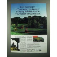 1987 John Deere Front Mowers Ad - View Held By The Competition