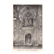 CENTRAL HALL, Palace of Westminster vintage unused postcard real photo =