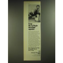 1974 St.Regis-Sheraton Hotel Ad - From the St. Regis meetings agenda