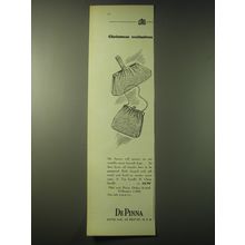 1948 De Pinna Metallic Rayon Brocade Bags Ad - Christmas Exclusives