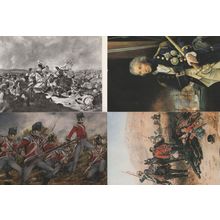1st Regiment Of The Foot Guards Battle Of Waterloo Painting 4x Postcard s