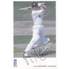 Alistair Brown Surrey England Classic Cricket Club Card Hand Signed Photo