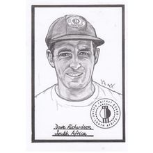 Dave Richardson South Africa Cricket Artist Drawing Limited Edn of 500 Postcard