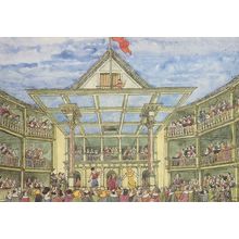 Shakespeare Globe Museum Medieval Pageant Painting Postcard
