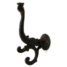Cast Iron Rust Dolphin Hook Set of 2
