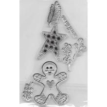 Christmas Part Stamp Set. App 8.5x14.5cm. Stamping Cardmaking Scrapbooking