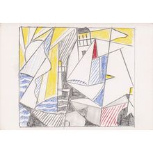 Roy Lichtenstein Sailboats American 1974 Painting Postcard