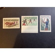 ICOLLECTZONE Senegal 250-252 imperf set XF NH