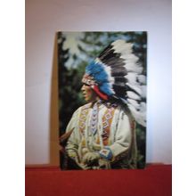 NORTH AMERICAN INDIAN unused Canadian vintage postcard =