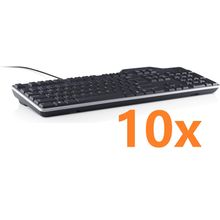 Lot of 10 - NEW Dell KB813 (KB813BKUS) Smartcard Wired Keyboard - Black 026XGK