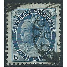 Canada 1898 SG157 5c Slate-Blue/Bluish Good/Fine Used . . ..