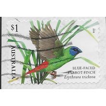 AUS 2018 $1.00 (S/A) 'BIRDS -FINCHES -BLUE FACE' ON PAPER FINE USED (EBID25-896)