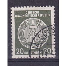 GERMANY DDR 1954 OFFICIAL ( LINE TYPE B ) 20pf VALUE USED SG EO205