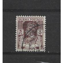 Burma.SG68 3p Brown.Fine Used.Jul25b