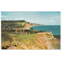 Sidmouth from Peak Hill Devon Postcard 119