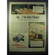 1947 Simmons Electronic Blankets Ad - a New Kind