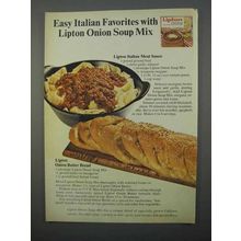 1966 Lipton Onion Soup Mix Ad - Italian Meat Sauce