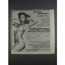 1980 Sunup / Sundown Crocheted Bikini Ad